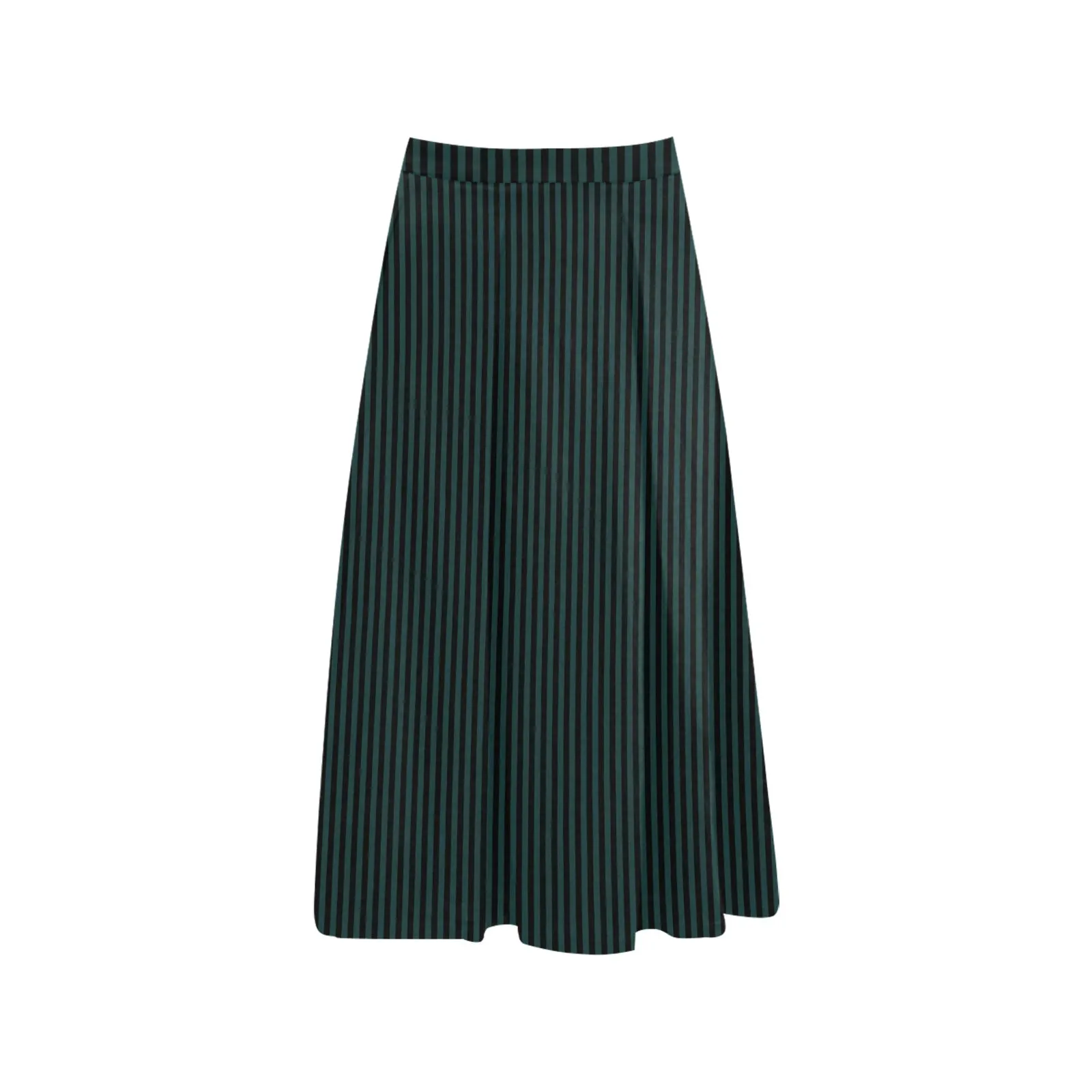 Striped Mnemosyne Women's Crepe Skirt (Model D16)