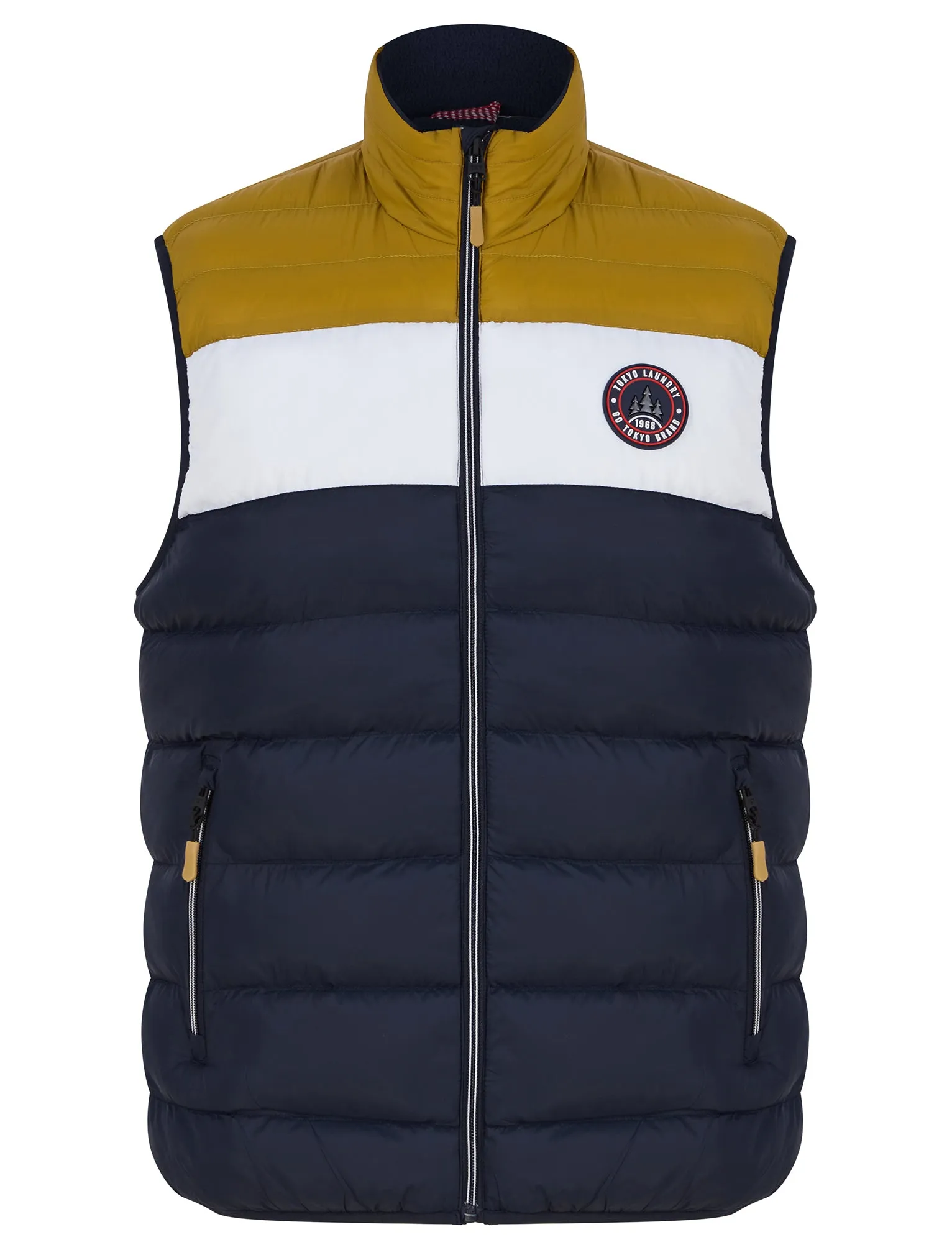 Tarmon 2 Microfleece Lined Quilted Puffer Gilet in Sky Captain Navy - Tokyo Laundry Active Tech