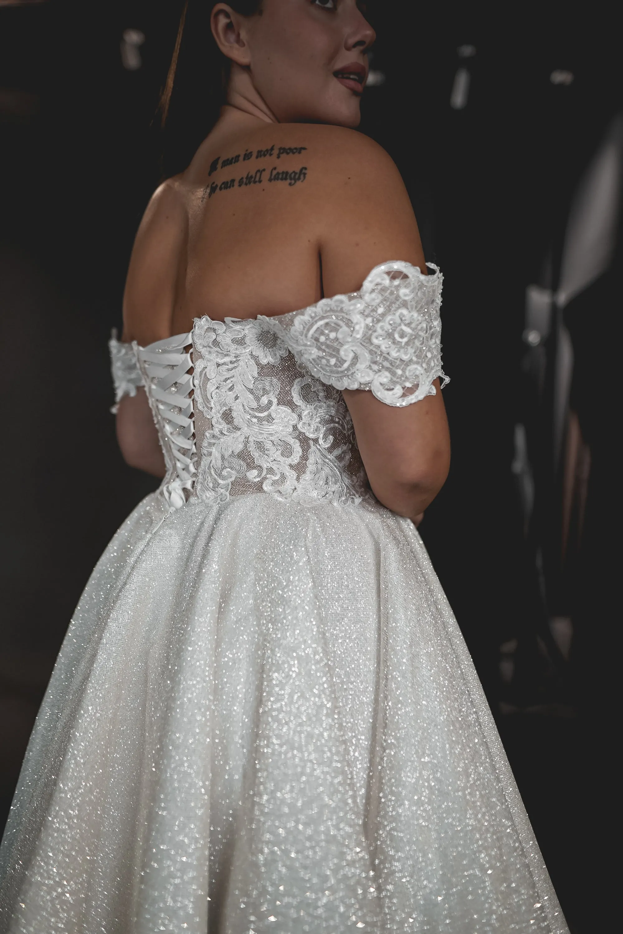 Tea Length Lace Wedding Dress Elise