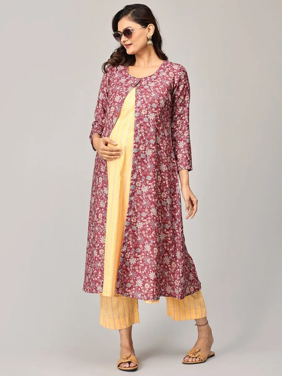 The Admirer Maternity and Nursing Winter Shacket Dress Set