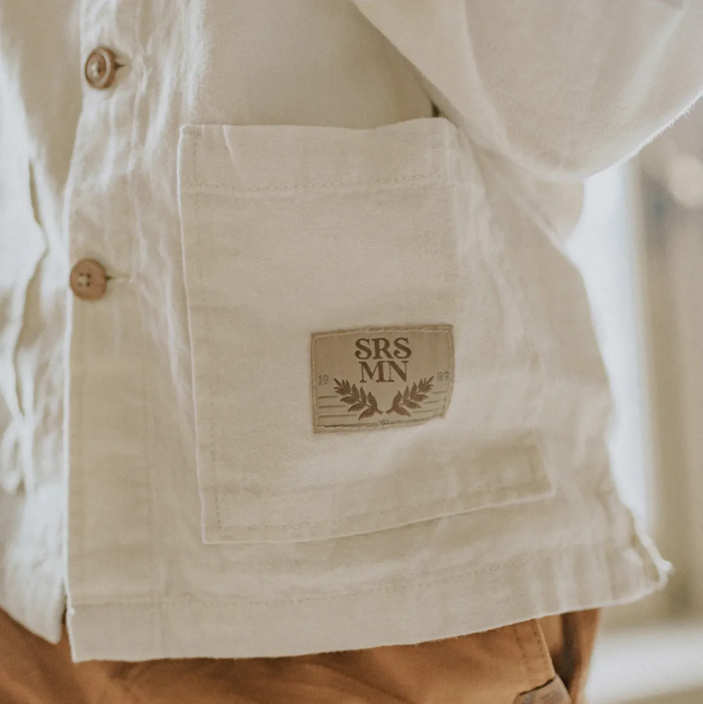 The Linen Overshirt - Cream - KIDS