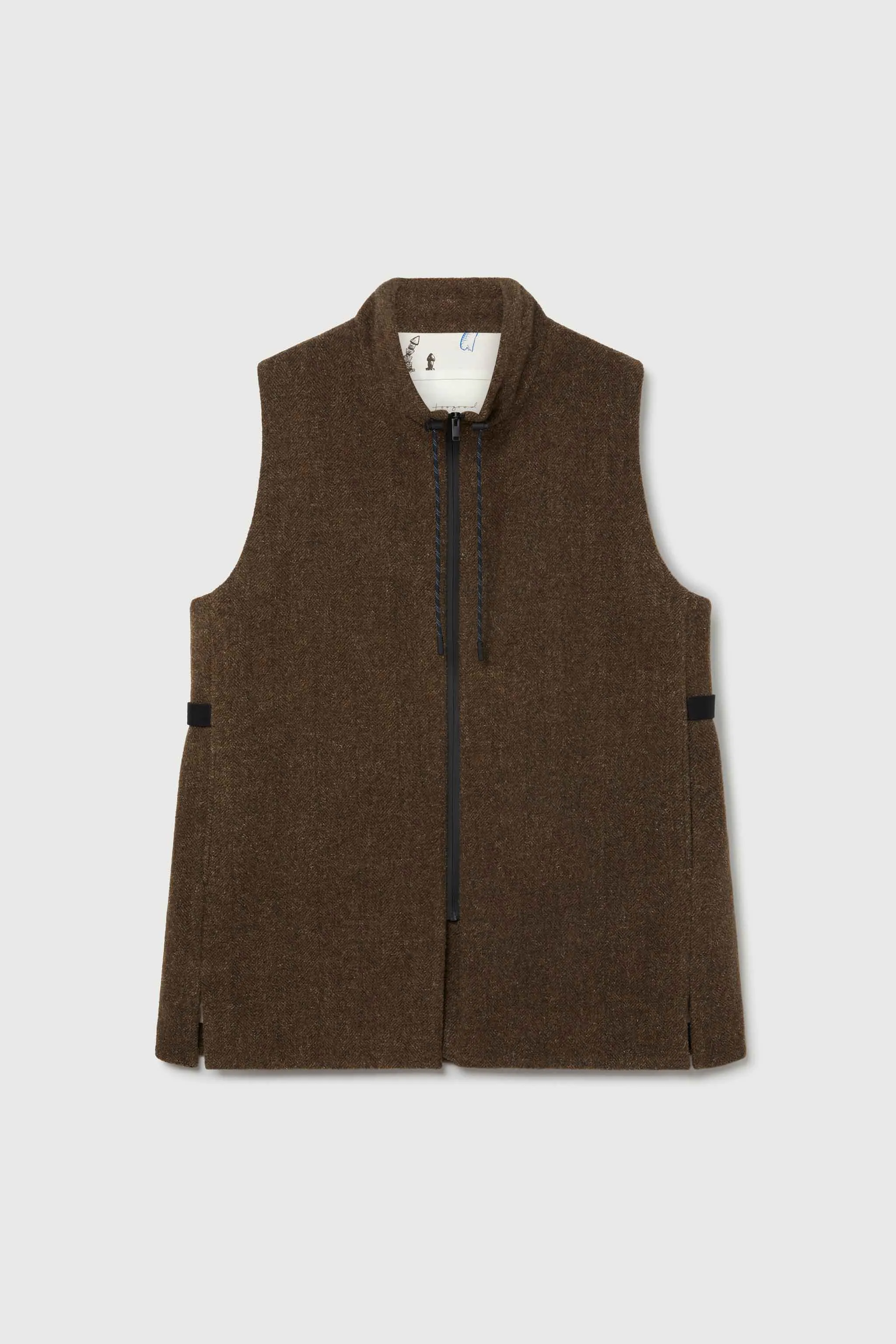 THE WAYFINDER GILET / WOOL TWEED HEATHLAND