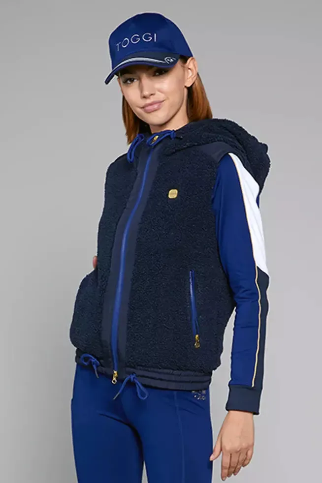 Toggi Gilet Brooks Sherpa fleece  Hooded in Navy Brooks Navy