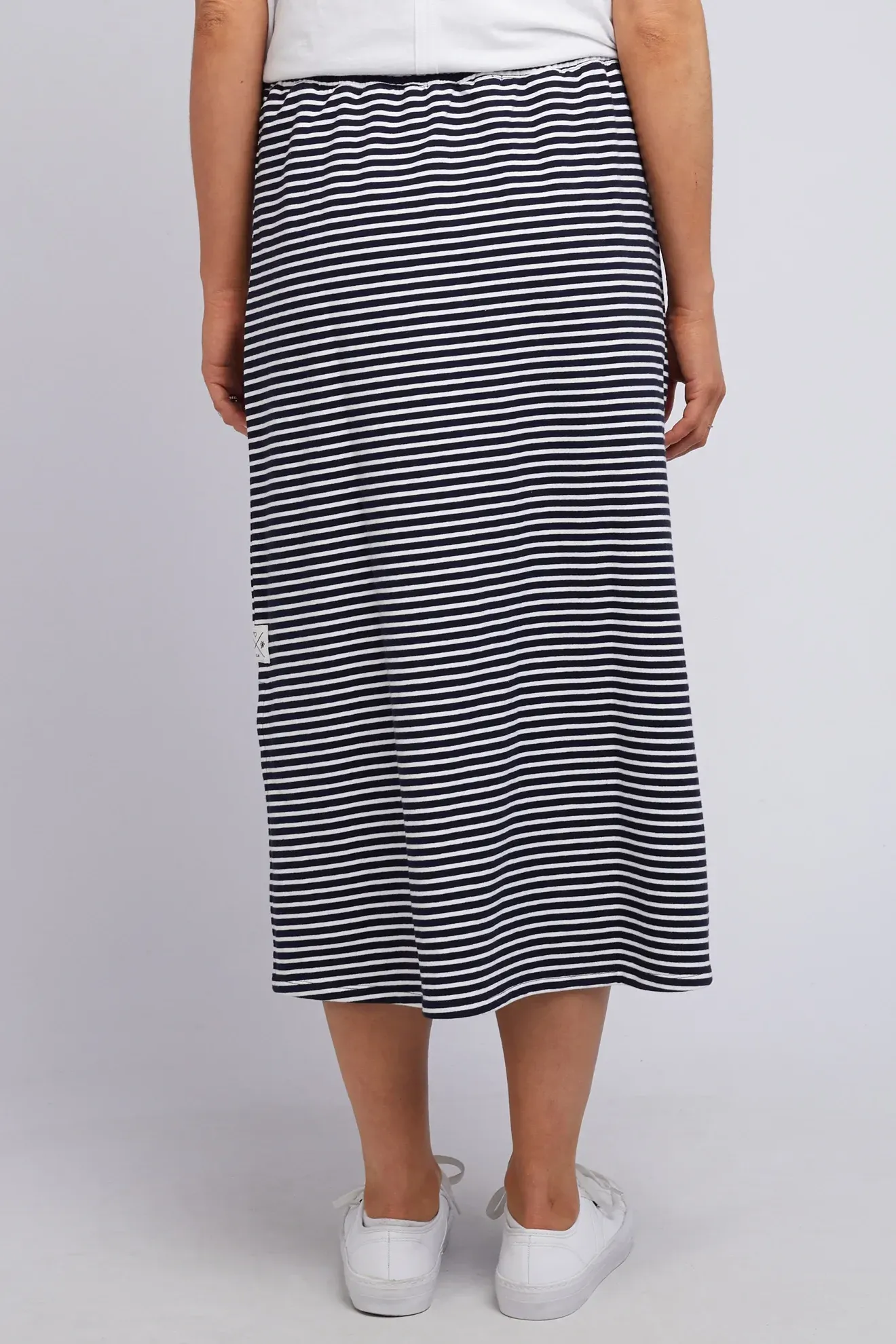 Travel Skirt in Navy / White Stripe