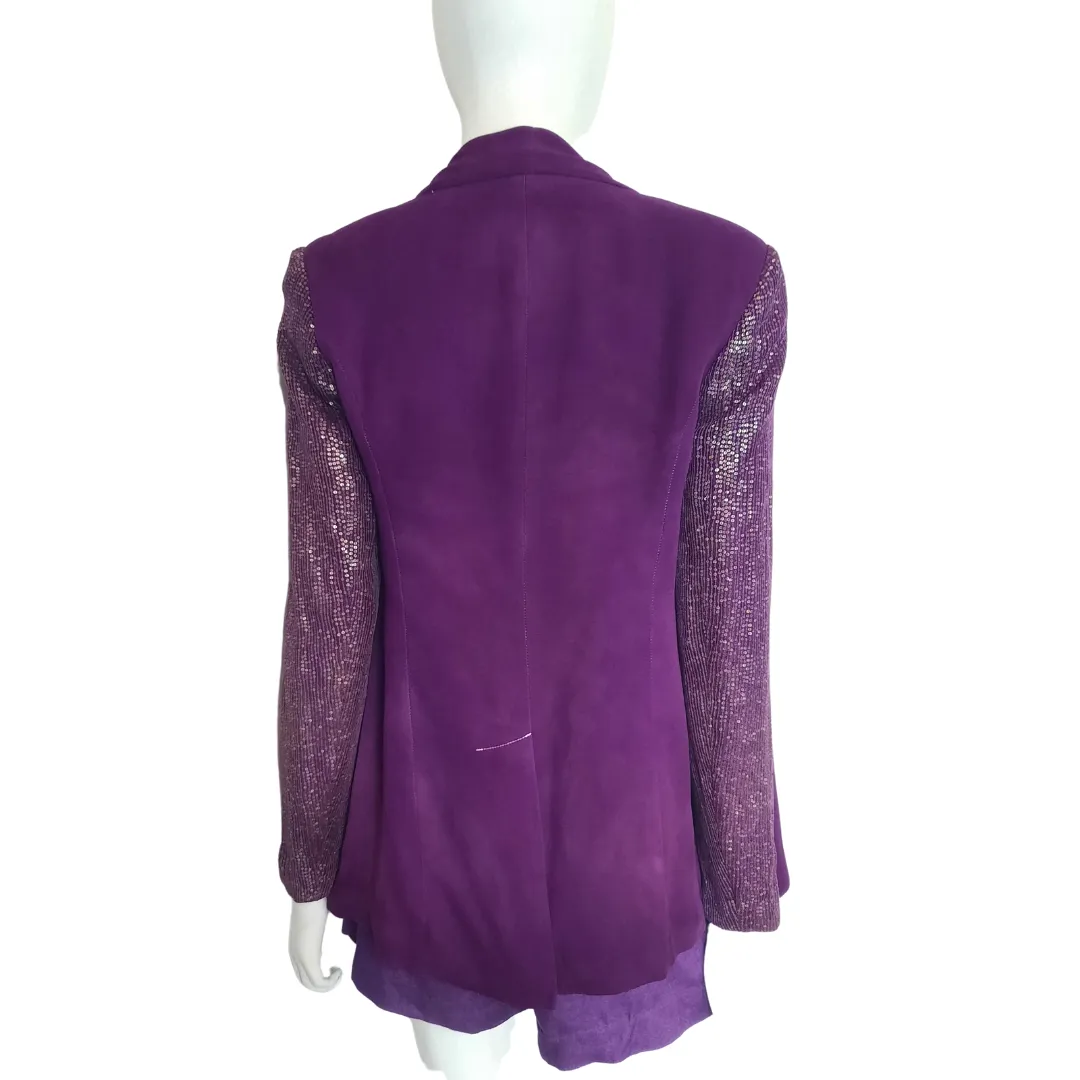 Truth & Pride Silk Sequin Sleeve Blazer Size S