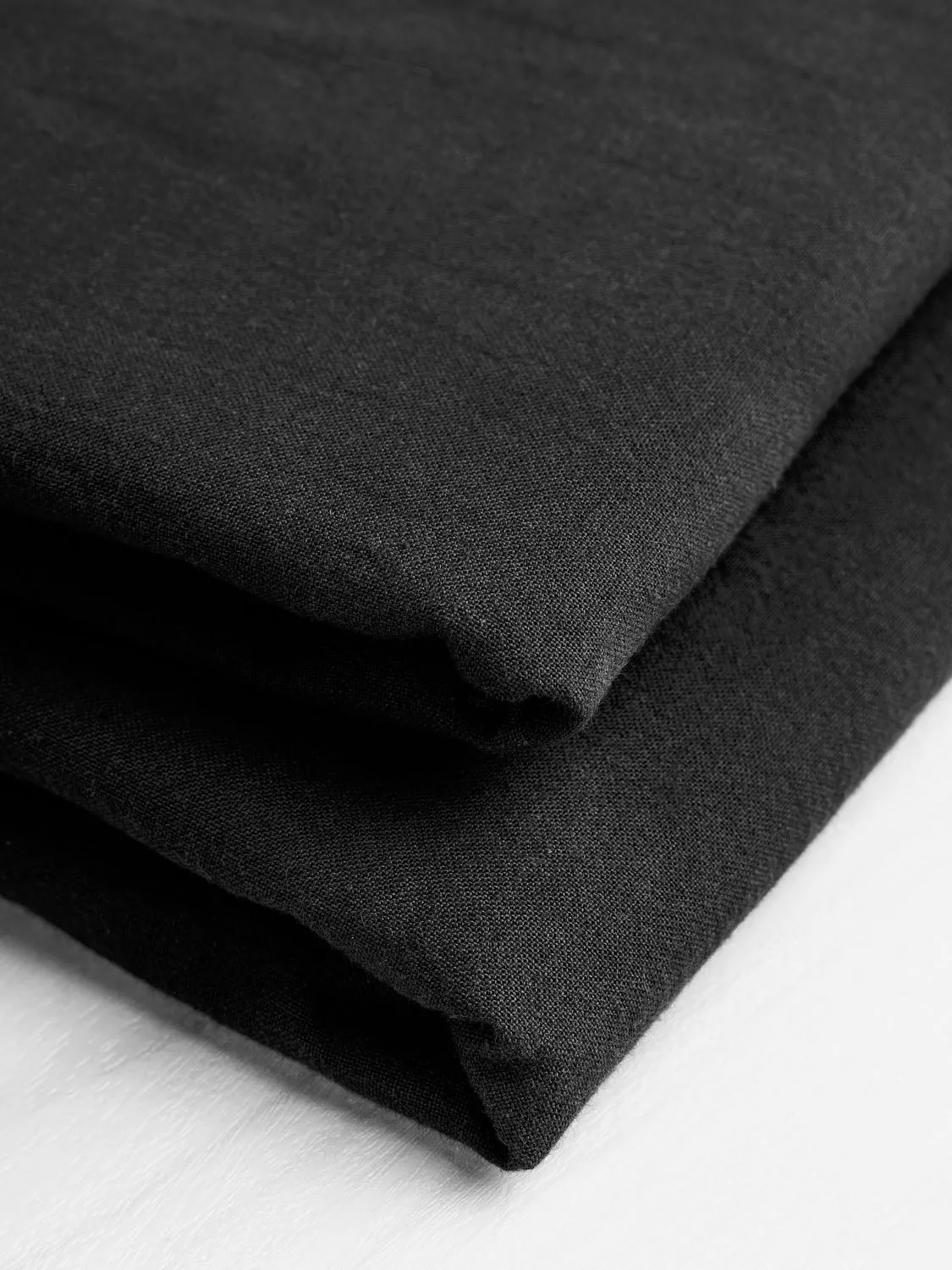 Tumbled Non Stretch Cotton - Black