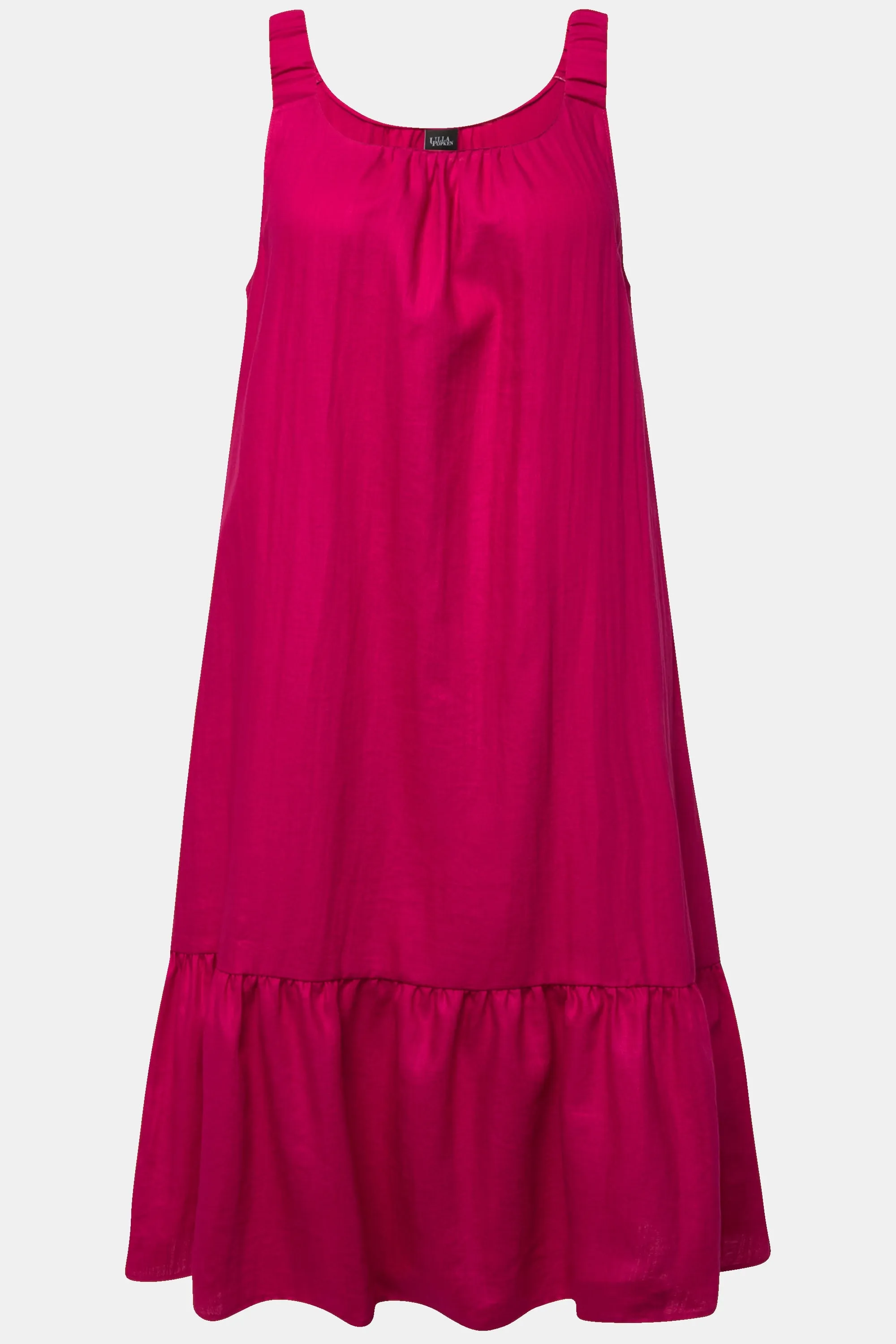 Ulla Popken Flounce Midi Dress in Pink