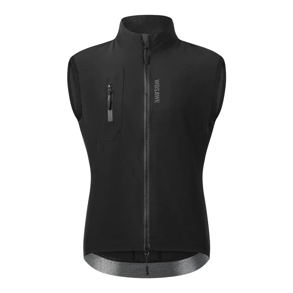 Ultralight Windproof Cycling Vest Men's Wind Coat Bike Gilet Stretch fabric Sleeveless Jacket With Zipper Pocket