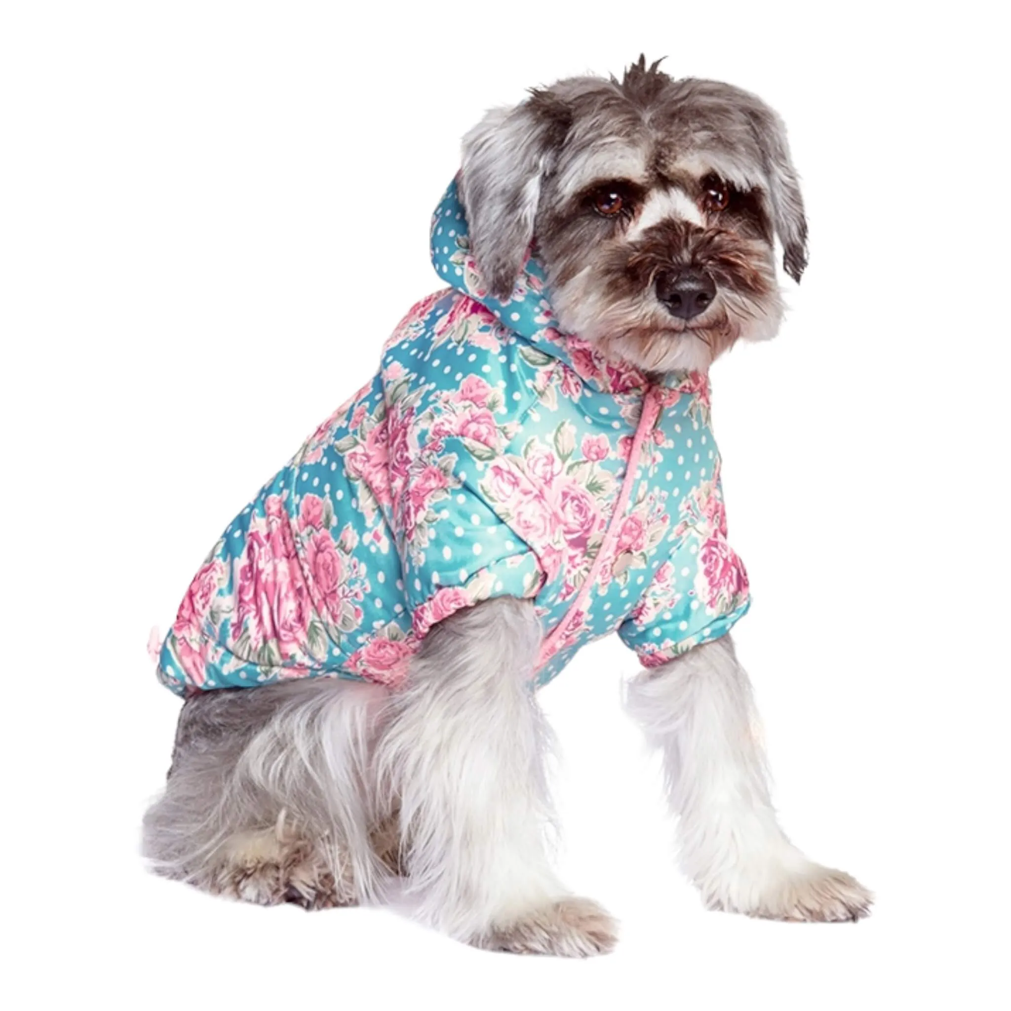 Vintage Rose Quilted Floral Dog Coat