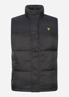 Wadded gilet - jet black