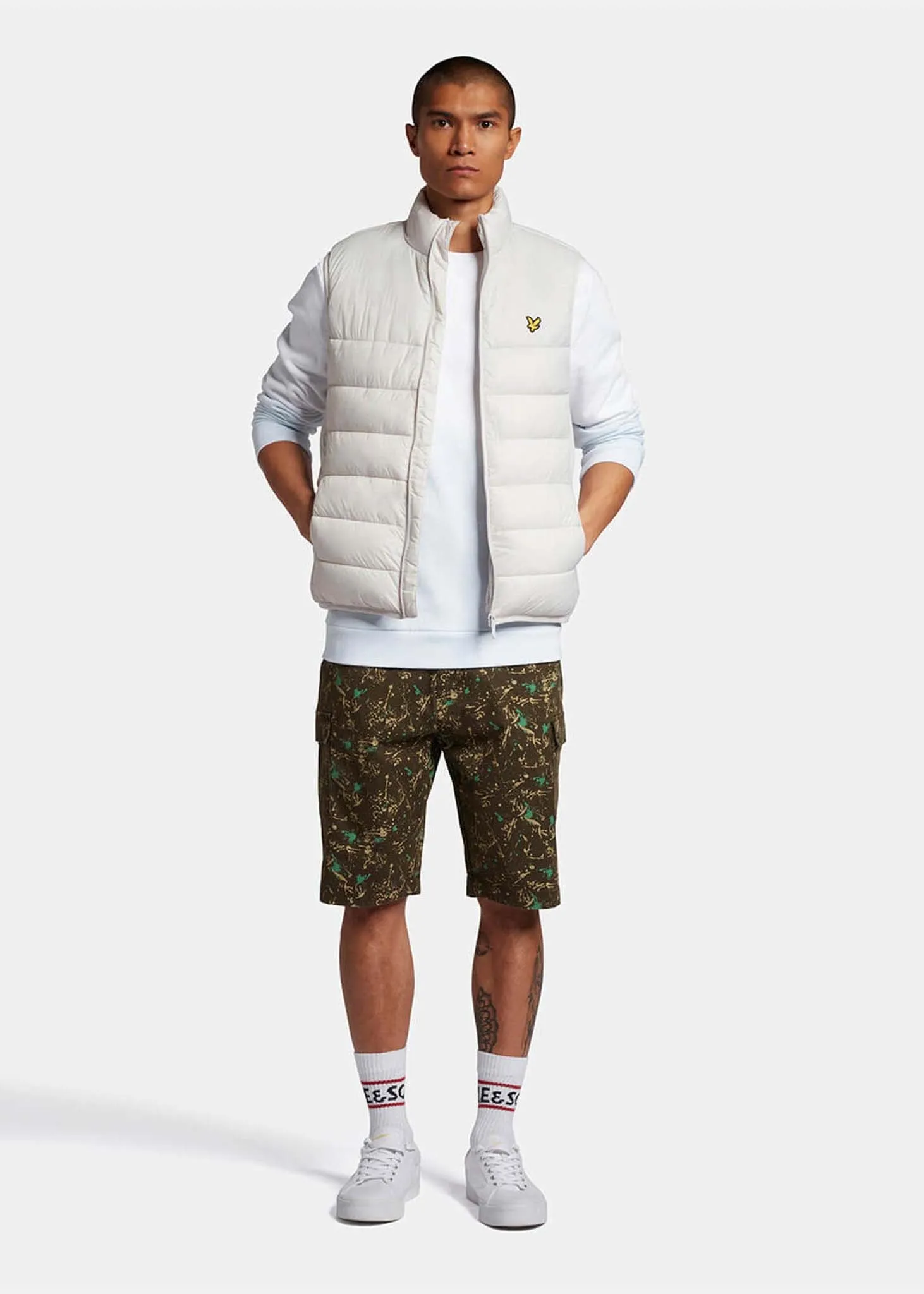 Wadded gilet - light mist