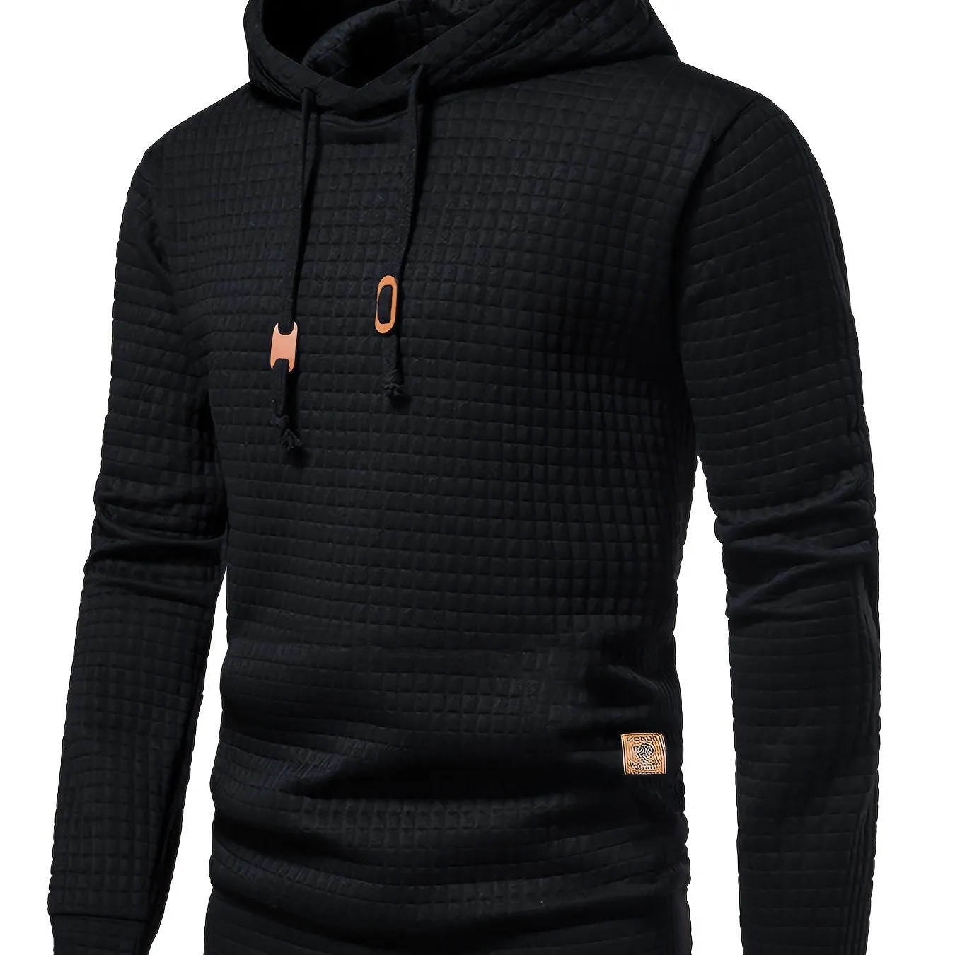 Waffle Pattern Hoodie Stylish Streetwear for Mens Casual Fashion