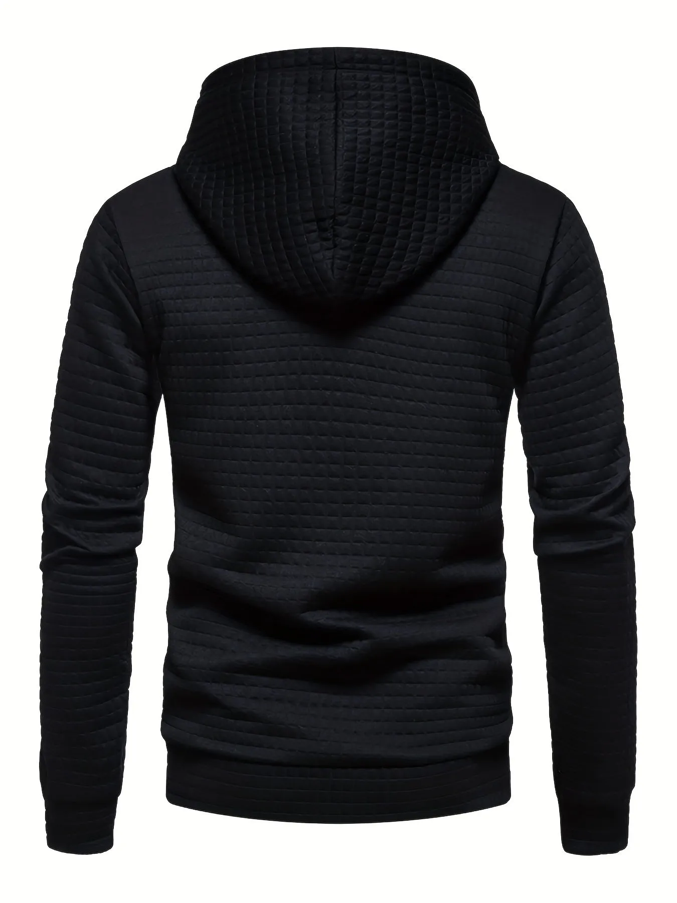 Waffle Pattern Hoodie Stylish Streetwear for Mens Casual Fashion