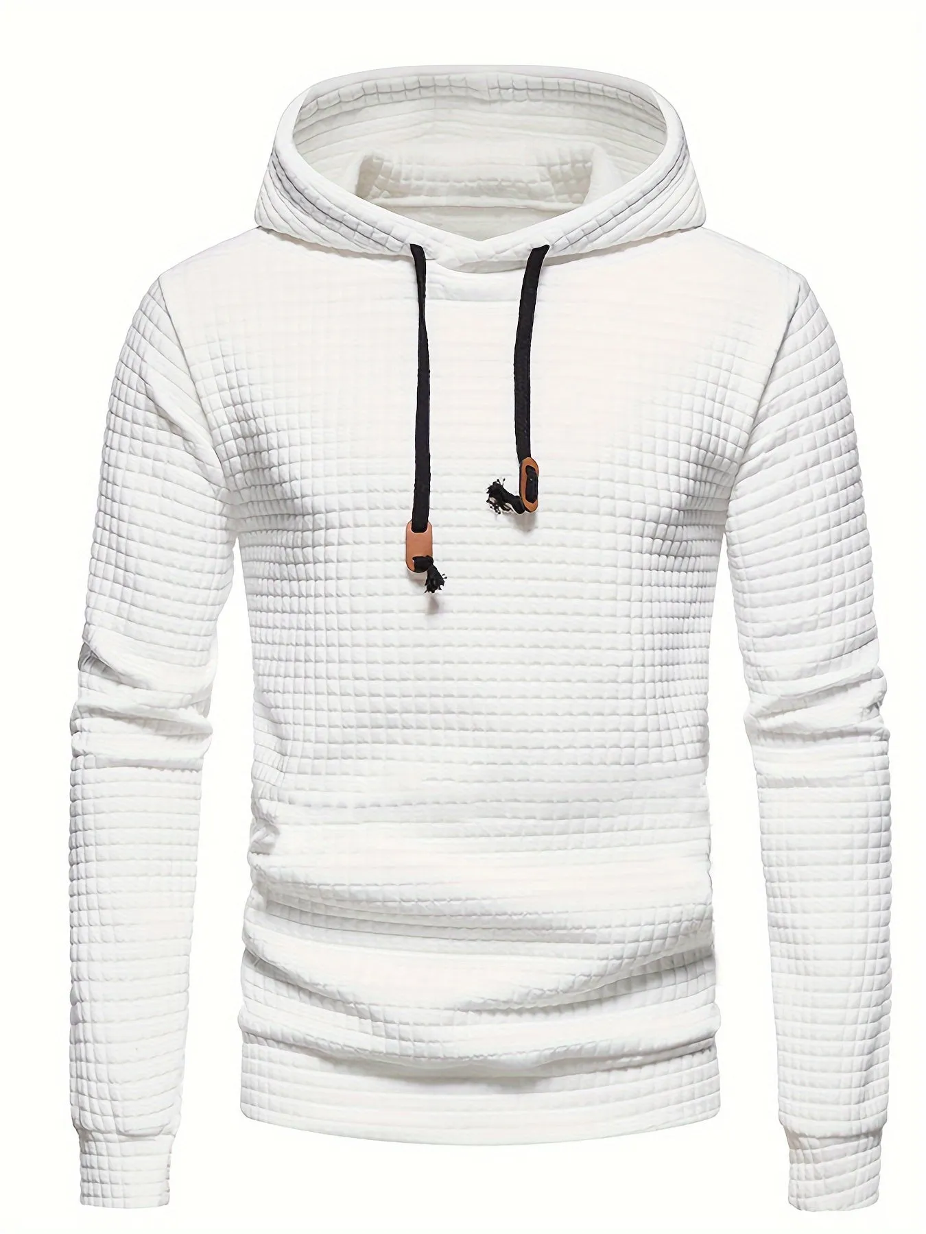 Waffle Pattern Hoodie Stylish Streetwear for Mens Casual Fashion