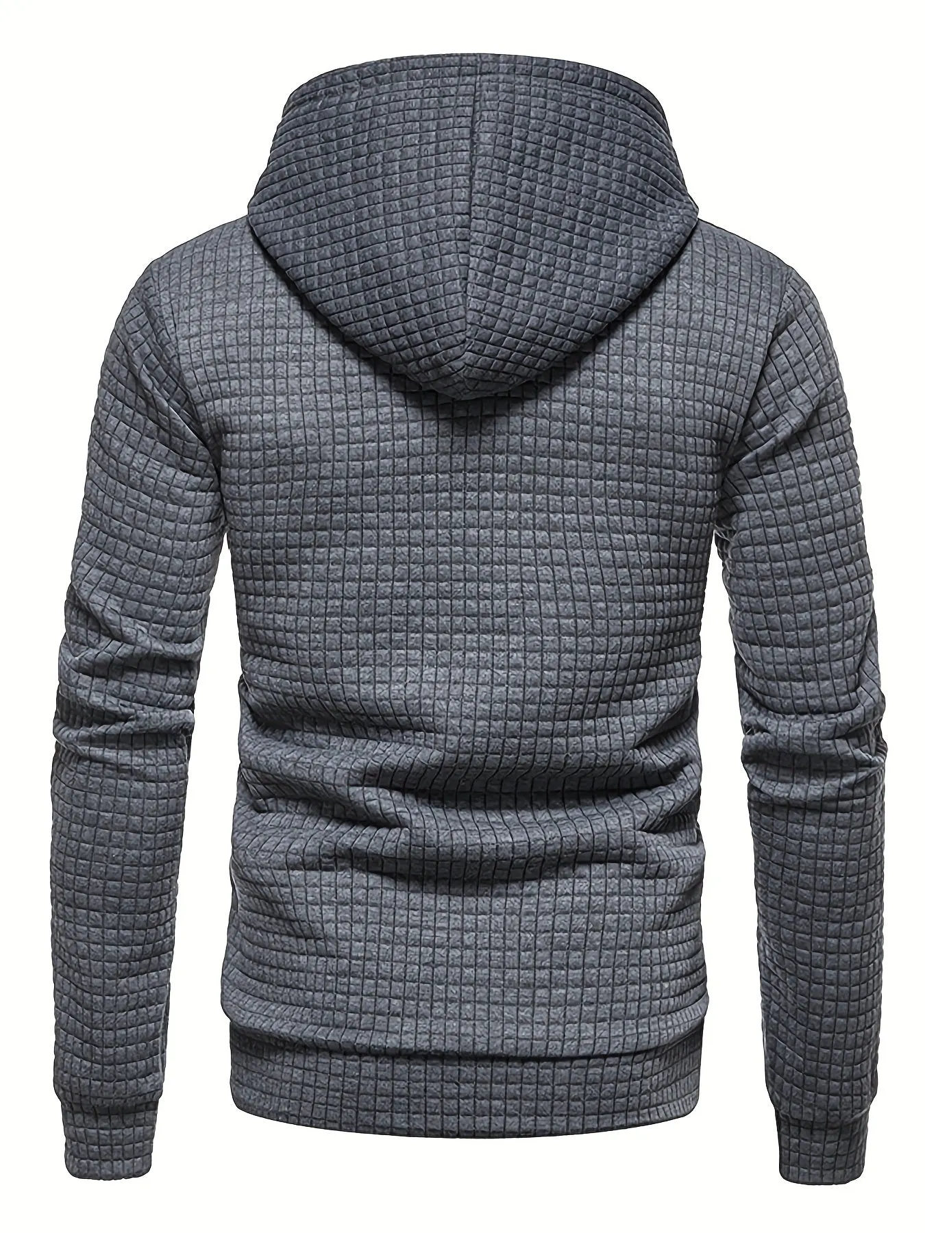 Waffle Pattern Hoodie Stylish Streetwear for Mens Casual Fashion