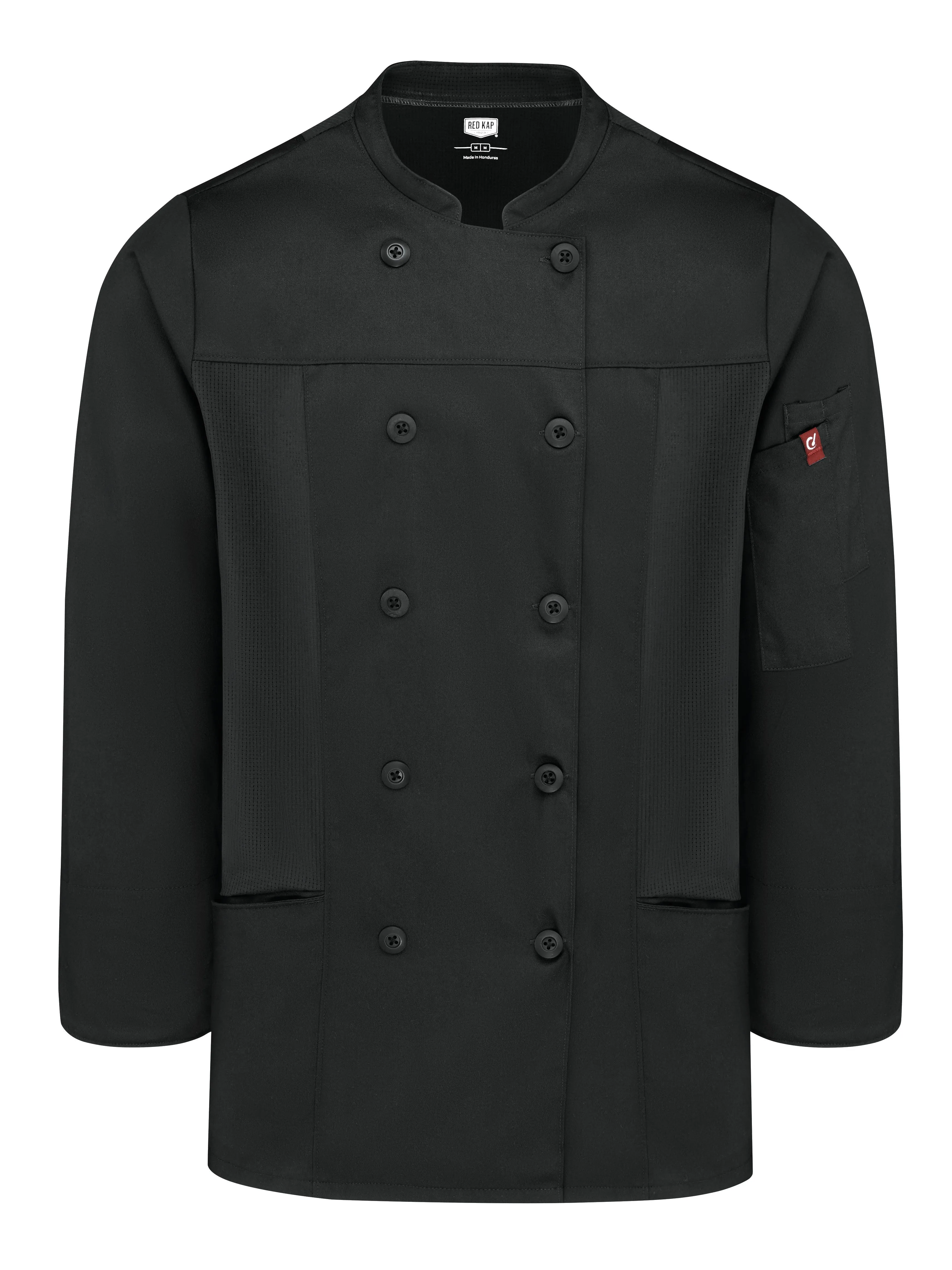 Women's Deluxe Airflow Chef Coat 053W - Black