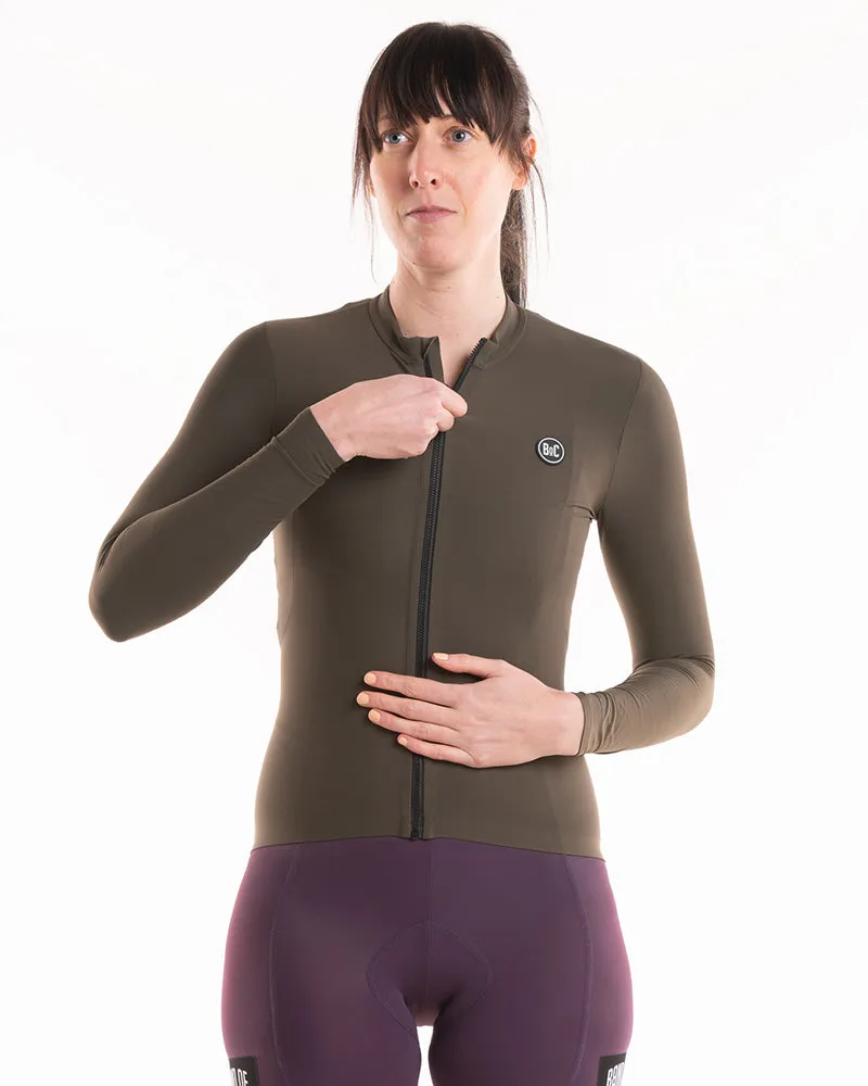 Women's Empire LS Thermal Jersey - Olive