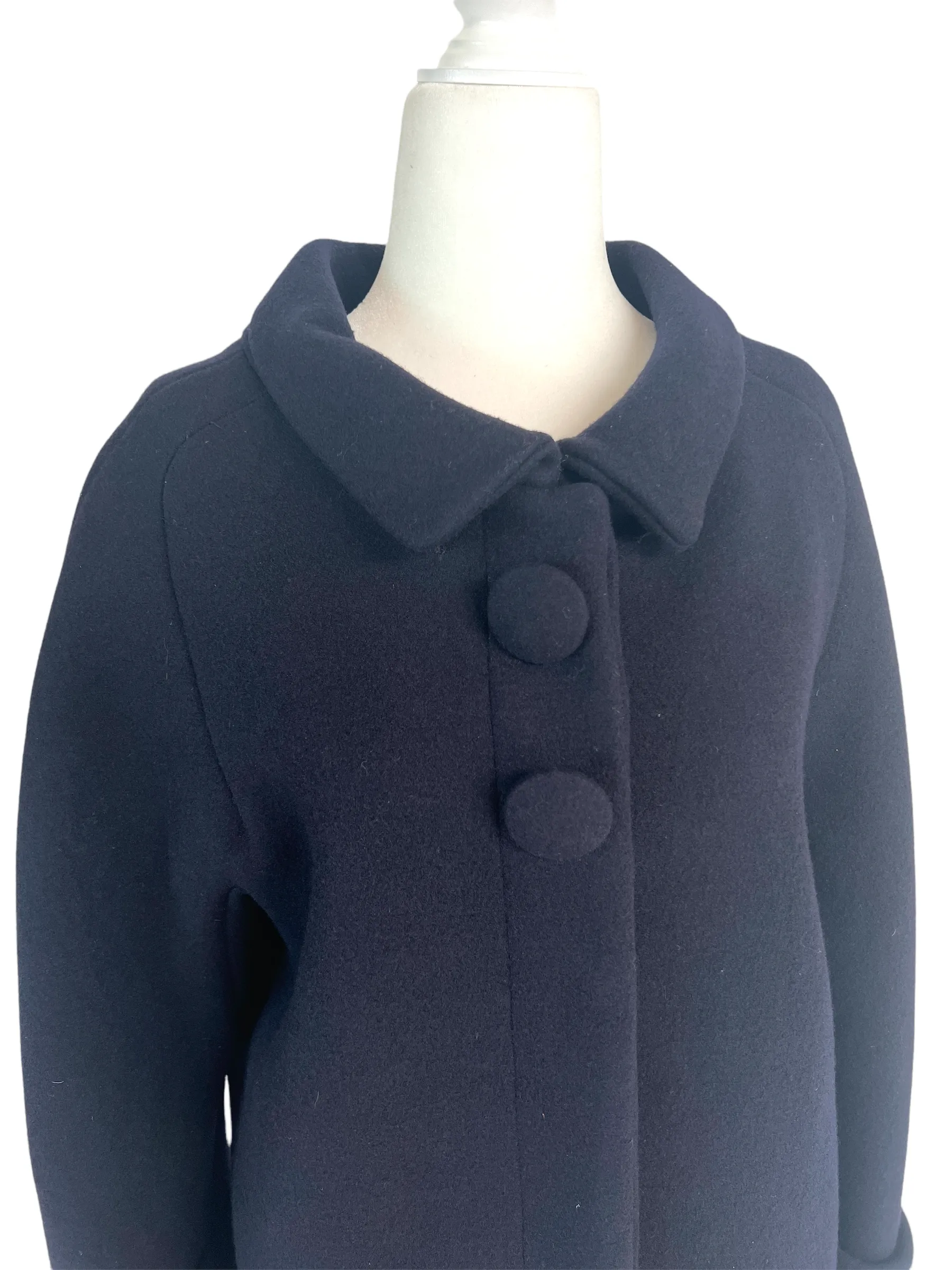 Wool Navy Coat - S