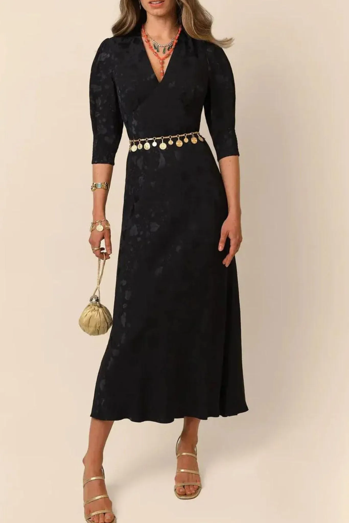 Zadie Dress Leaf Heart Black